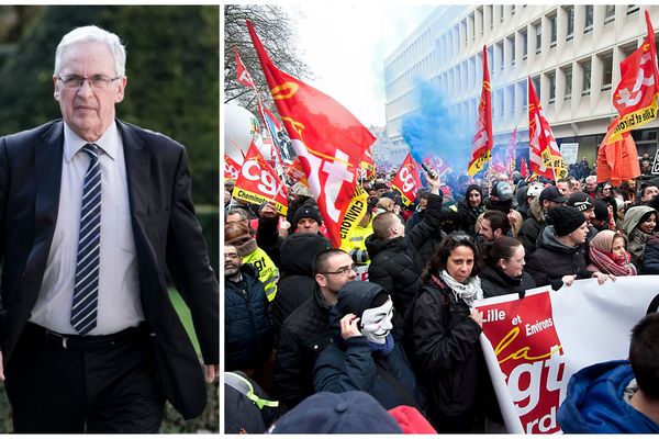 Jean-Pierre Pont // La manifestation des cheminots et fonctionnaires du 22 mars dernier. 