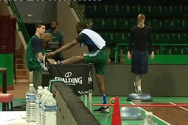 Les joueurs du CSP à l'entrainement 