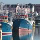 Les bateaux de pêche à quai sur le port du Guilvinec