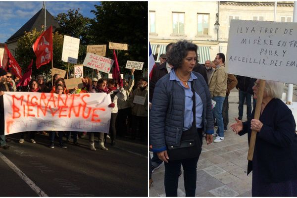 À Cognac, partisans et opposants à la venue de migrants se sont mobilisés ce samedi matin. 