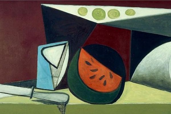 Nature morte à la pastèque de Pablo Picasso, propriété du musée Picasso d'Antibes.