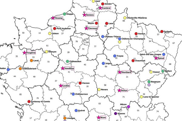 Les villes normandes bénéficiant d'un redéploiement des services des finances publiques.