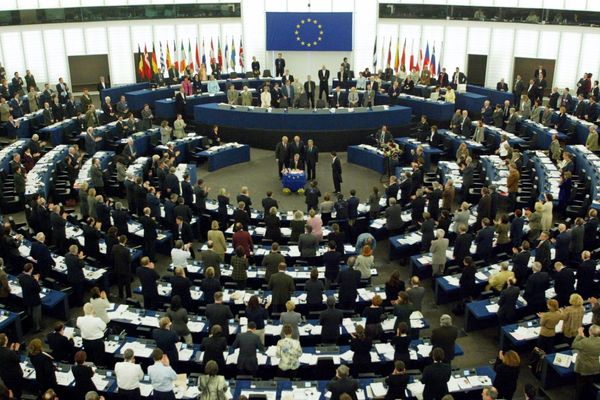 Les eurodéputés dans l'hémicycle du Parlement Européen à Strasbourg.