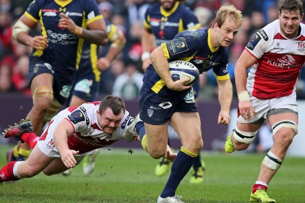 Le Clermontois Nick Abendanon lors du match entre l'Ulster et l'ASM (3e journée de la coupe d'Europe de rugby) le 10 décembre 2016.