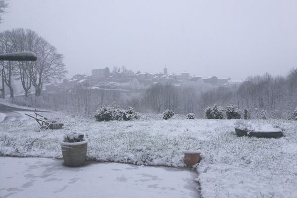 Le nord de l'Hérault sous la neige ce vendredi 19 mars.