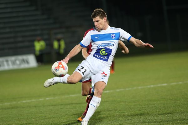 Jérémy Choplin, défenseur des Chamois Niortais, février 2016.