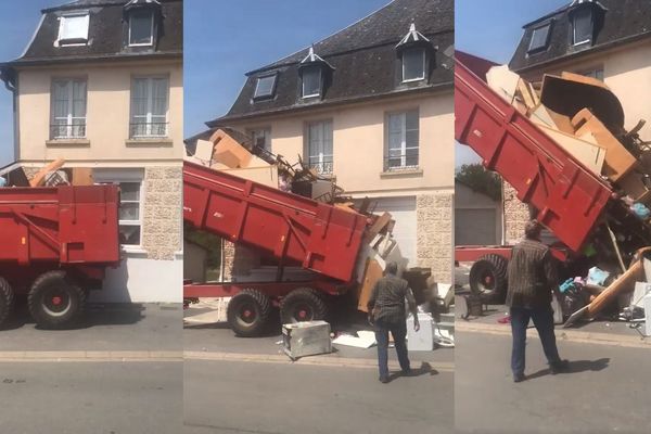 Des images extraites de la vidéo "Retour à l'envoyeur" postée par un propriétaire de Rozoy-sur-Serre