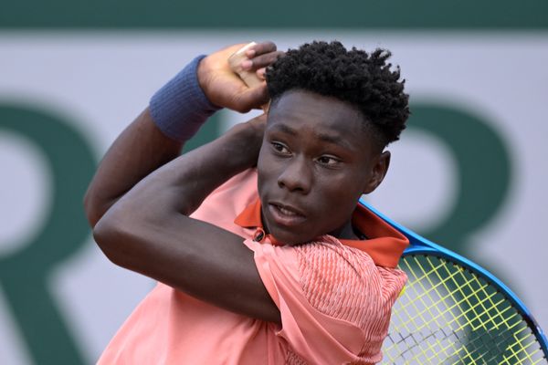 Moïse Kouamé, à l'Open de tennis de Roland Garros juniors, en juin 2024