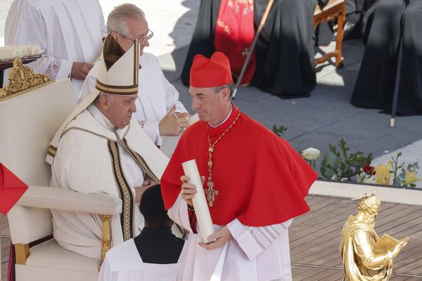 François Bustillo, lors de sa création en tant que cardinal par le pape François, le 30 septembre 2023.