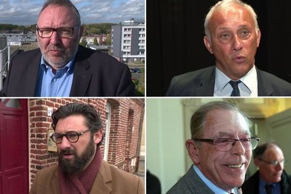 Alain Wacheux, Bernard Cailliau, Olivier Switaj et Serge Janquin, les 4 ex-maires de Bruay