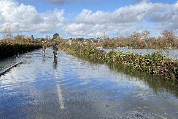 Le village de La Calotterie, le 15 novembre 2023, près de Montreuil-sur-Mer. 80% des 700 habitants ont été évacués