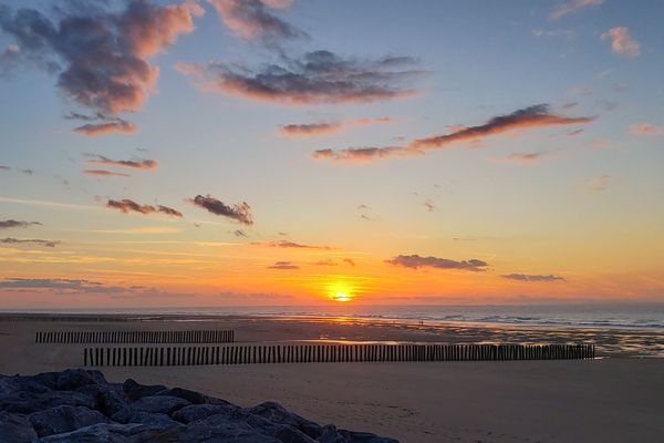 Coucher de soleil à Sangatte