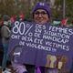 Manifestation contre les féminicides et les violences faîtes aux femmes. Amandine participe à la manifestation. La jeune femme travaille auprès d'un public en situation de handicap. Sur sa pancarte, un chiffre alarmant.