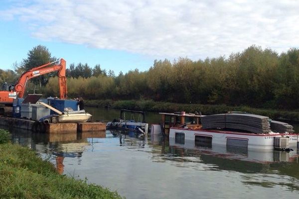 La péniche Yamato avait coulé dans la nuit du 26 au 27 octobre dans le canal du Nord, au sud de Péronne