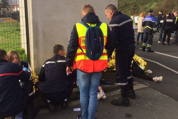 Exercice attentat à la fac d'Angers, le 14 novembre 2018