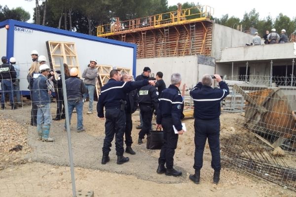 Grabels (Hérault) - opération de contrôle de travail dissimulé - 27 novembre 2012.