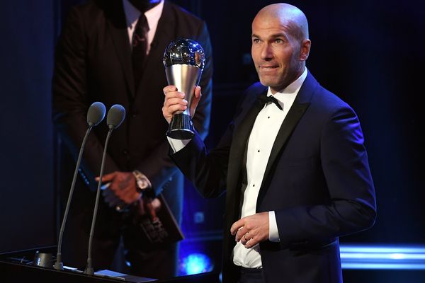 Zinedine Zidane au "Best FIFA Football Awards 2017" au London Palladium à Londres.