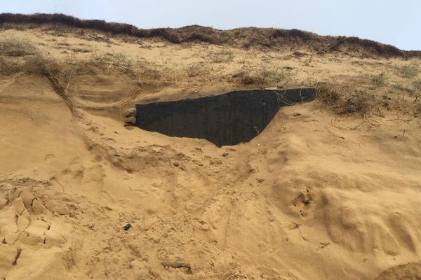 L'érosion à Guidel laisse apparaître un blockhaus