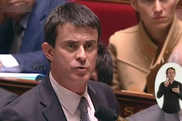 Le ministre de l'Intérieur Manuel Valls à l'Assemblée nationale