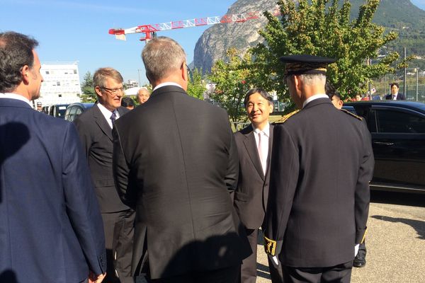 Le futur empereur japonais à Minatec, à Grenoble, le 10 septembre 2018