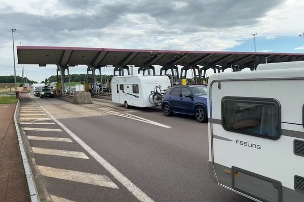 Le péage de Gye en Meurthe-et-Moselle samedi 6 juillet 2024.