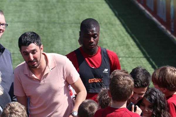 Nicolas Pépé à l'entraînement du LOSC à Luchin en avril dernier.