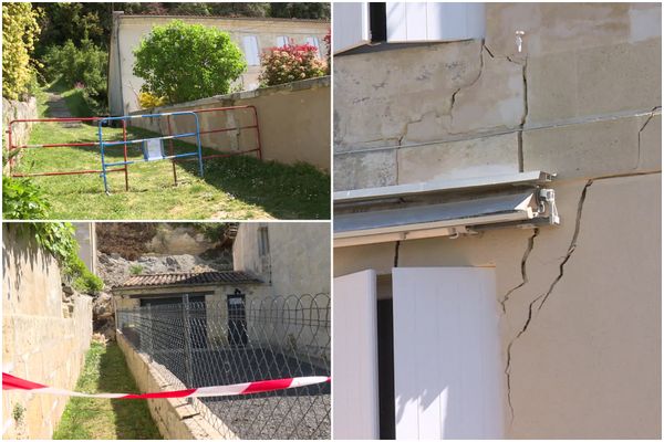 Un pan de falaise s'est effondré sur cinq maisons à Gauriac le 30 mars dernier. 