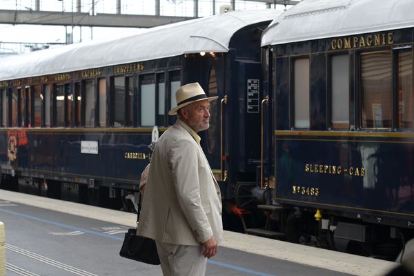 Le légendaire Orient-Express en gare de Reims, le dimanche 5 juin 2022.