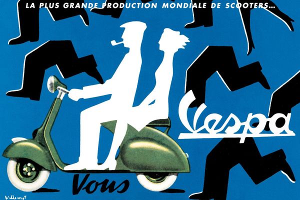 Bernard Villemot, affiche Vespa