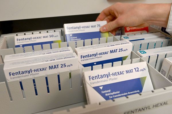 Boîtes de Fentanyl, un analgésique à base d'opioïdes, extrêmement puissant.