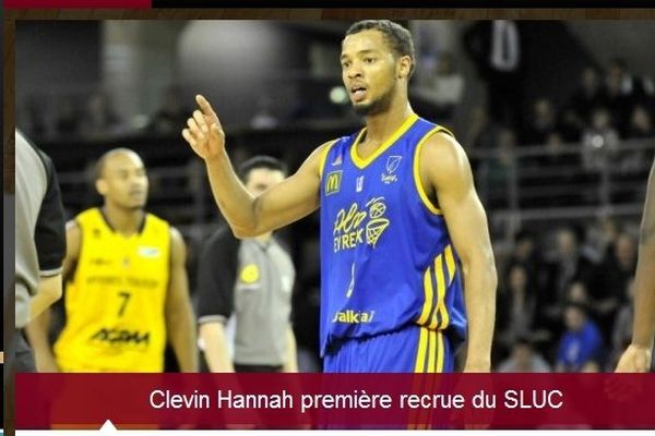 Annonce de l'arrivée de Clévin Hannah sur le site internet du SLUC Nancy Basket.