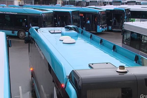 Dépôt des bus à Besançon