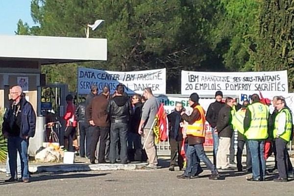 Montpellier - manifestation devant chez IBM Pompignane - 26 novembre 2013.