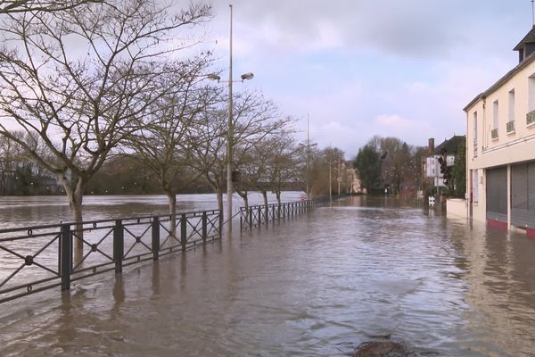 La Vilaine a investi le quartier de Malon,  à Guipry-Messac, hier, jeudi 9 janvier 2025.