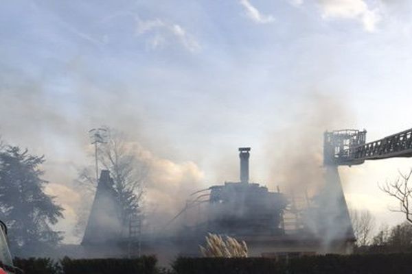 Une maison ravagée par un incendie à Morsain-Berlinval dans l'Aisne