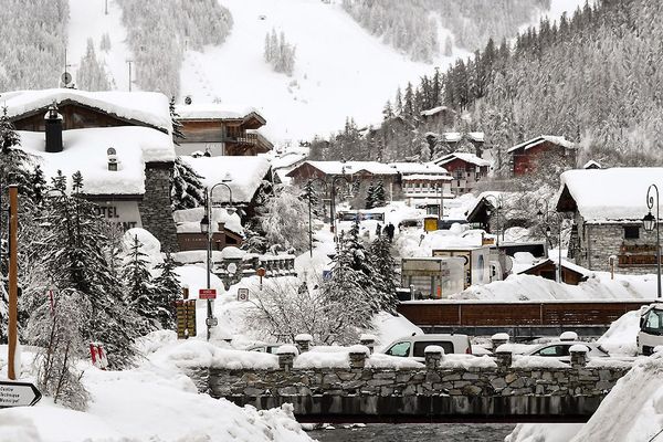 Le village de Val d'Isère le 9 janvier 2018. 