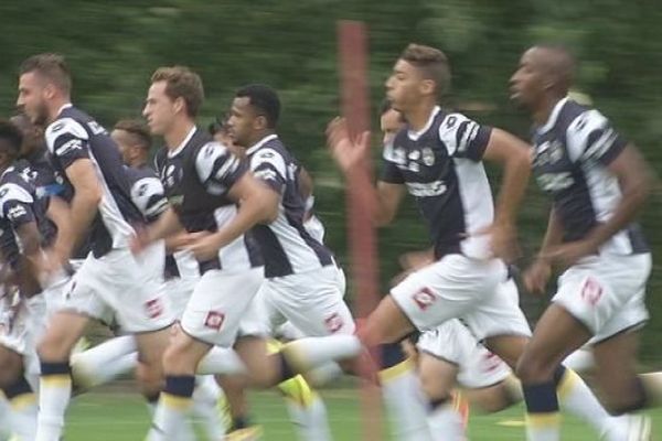 Les footballeurs du FC Sochaux-Montbéliard, à l'entraînement, le 4 août.