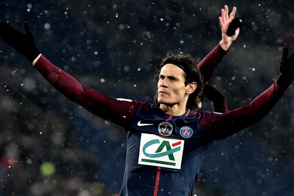 Edinson Cavani, lors du match PSG/OM, le 28 février 2018.