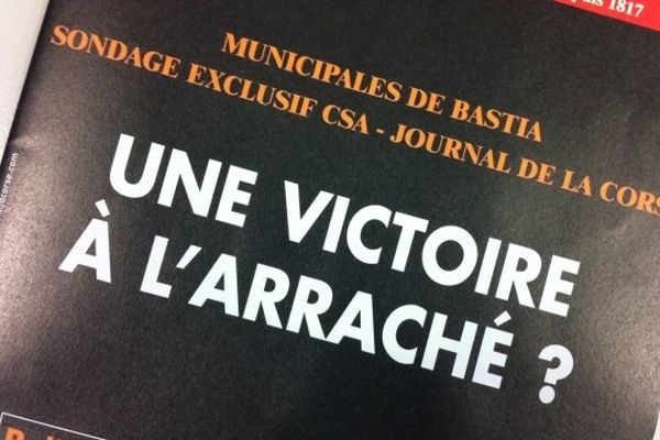 14/03/14 - Municipales à Bastia: un sondage paru dans le Journal de la Corse donne les candidats Jean Zuccarelli et Gilles Simeoni au coude-à-coude