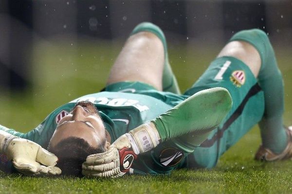 Subasic, gardien de but de l'AS Monaco, a passé une mauvaise soirée à Tottenham