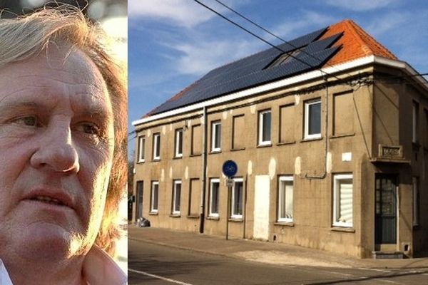 Gérard Depardieu et la maison qu'il a acheté à Néchin. 