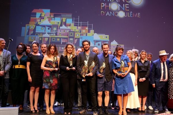 Les lauréats du FFA 2018 sur scène à Angoulême.