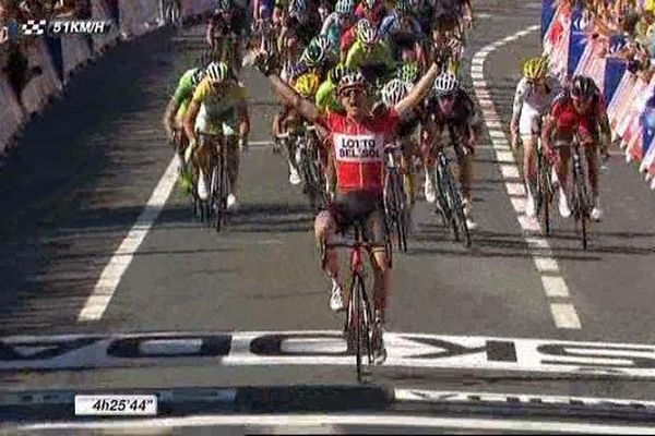 Tony Gallopin résiste au retour du peloton