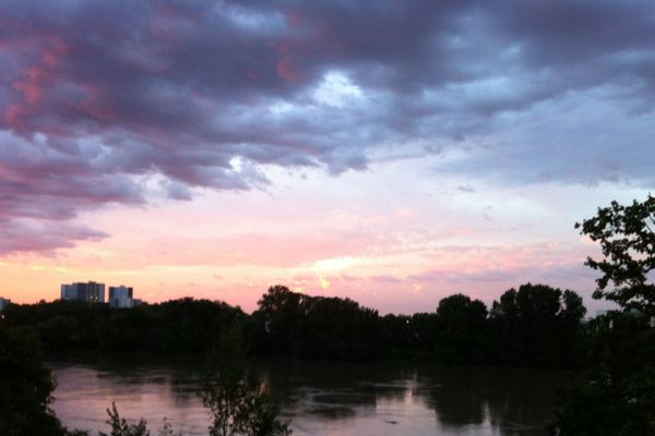 Les bords de Loire au coucher du soleil