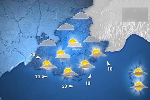 Nuages sur la côte et pluie dans l'arrière-pays pour ce dimanche de juillet.