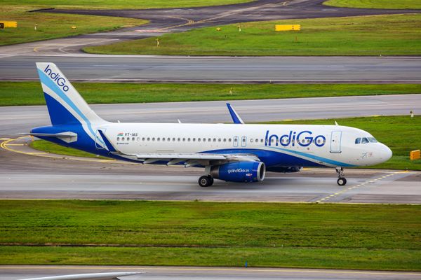 Un Airbus A321 de la compagnie IndiGo a été endommagé après une collision, le 9 septembre 2024.