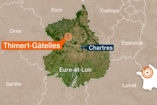 Accident de voiture à Thimert-Gâtelles, dans l'Eure-et-Loir