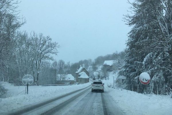 50 centimètres de neige à Laguiole sur l'Aubrac