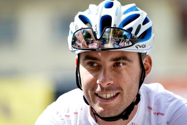 Le cycliste Pierre-Roger Latour, photographié le 5 juin pendant le Critérium du Dauphiné.