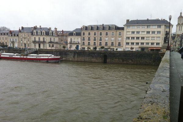 Le quartier de la Doutre à Angers,  il y a 20 ans était envahi par l'eau de la Maine en crue à 7.04m.